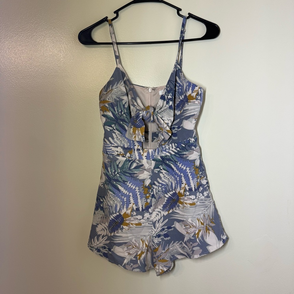 Honey Belle Tropical Print Keyhole Romper